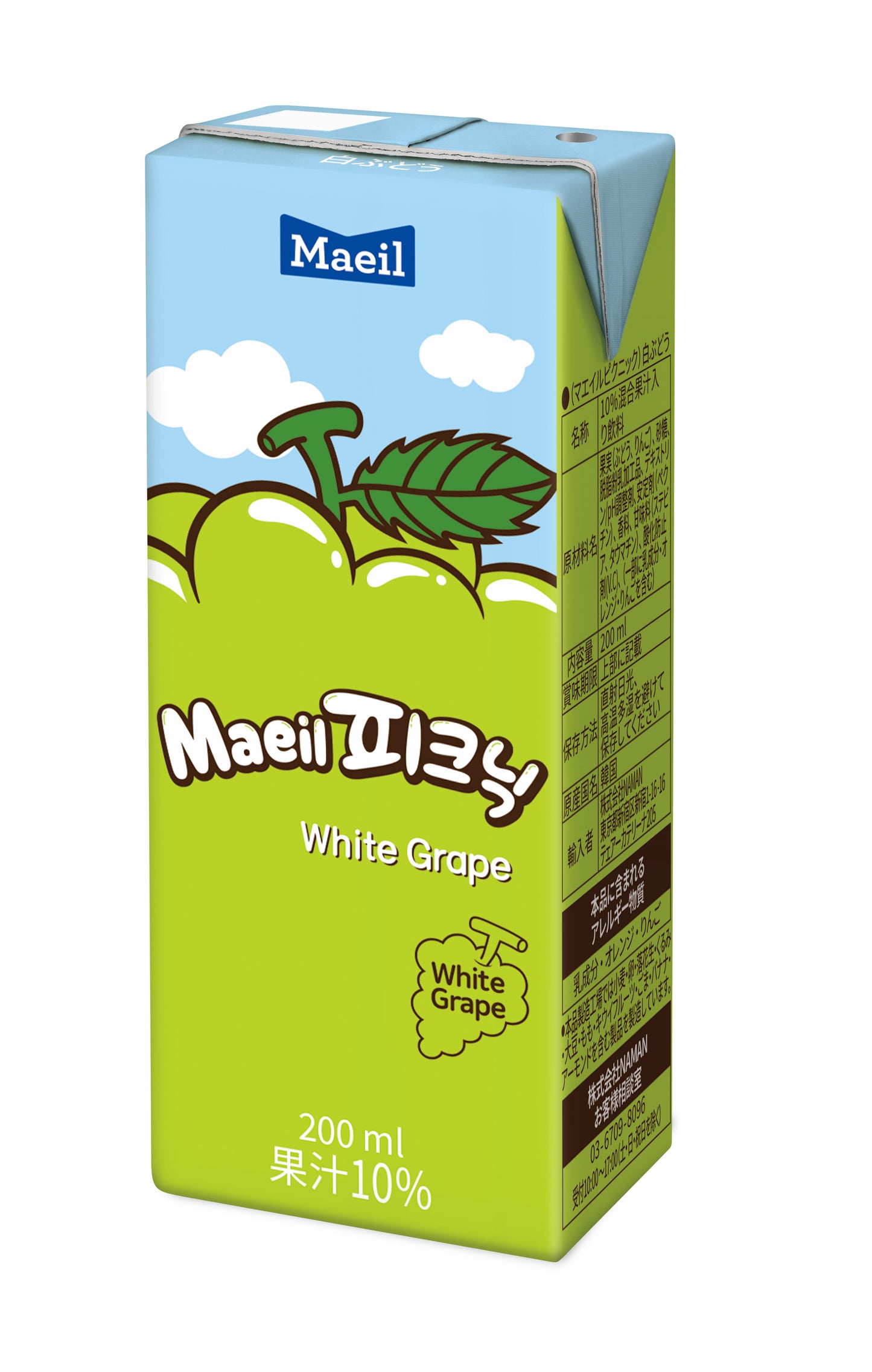 卸売専用(マエイルピクニック)白ぶどう 200ml × 24個 韓国食品 ジュース ドリンク - NAMAN ONLINE STORE